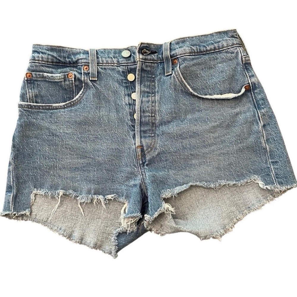 Levi’s High Rise Cutoff Shorts Button Fly Distressed W30